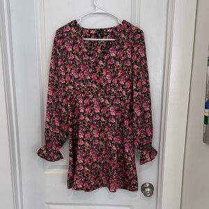 Vero Moda Floral Long Sleeve Dress Small